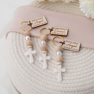 Cadeaux funéraires pour services commémoratifs pour invités, mini porte-clés personnalisés cadeaux de sympathie, cadeaux de sympathie personnalisés en vrac, célébration de la vie