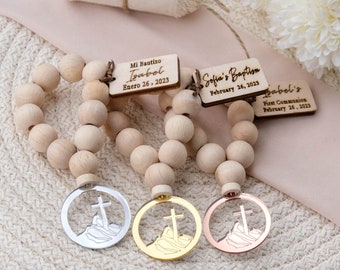 Christening Favors For Guest Bulk, Personalized Baptism Mini Rosary Favors for Girl & Boy, Communion Favors, Rosary Favors Catholic, Bautizo