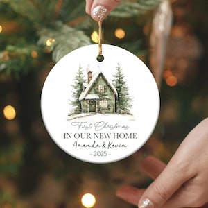 Custom New Home Ornament 2025, First Christmas in Our New Home Ornament, Personalized Our First Christmas New Home Bauble, Housewarming Gift