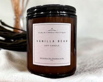 Vanilla Candle Homemade Candles Vanilla Extract in Jars Vanilla Soy Candle Aesthetic Candles Modern Candle Warm Vanilla Candle Vanilla Girl