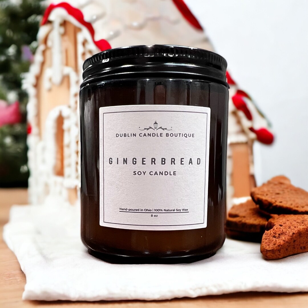 Gingerbread Candle Jelly Jar Candles Luxury Candle Jars Etsy
