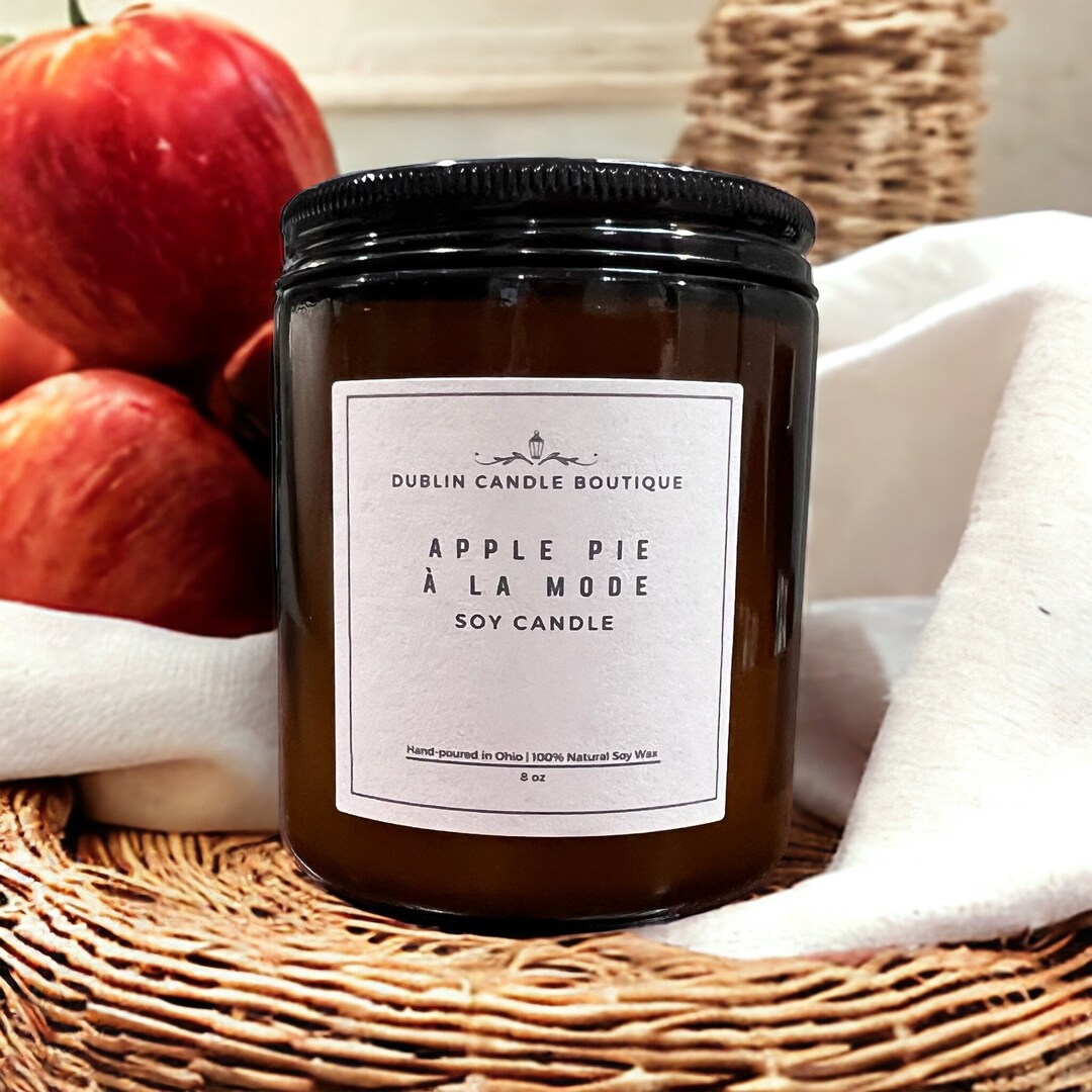 Apple Pie Candle Apple Candle Luxury Homemade Candles Modern Etsy