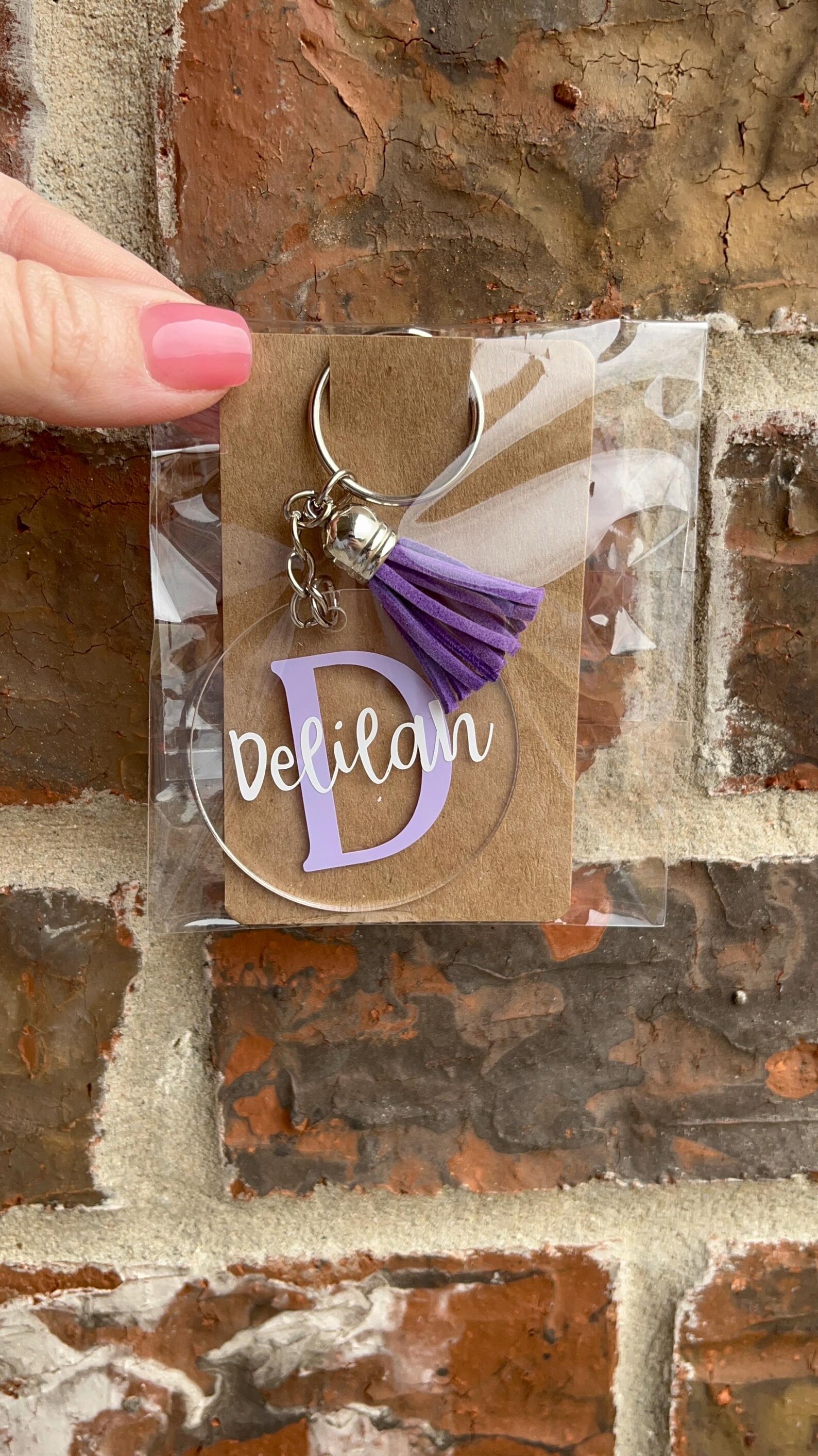 Personalized Cute Keychain Custom Keychain With Initial Keychain With ...