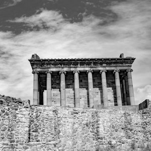Old temple. Roman architecture, Armenian architecture. Old building. Old architecture. Temple wall art. Temple print set. Interior design