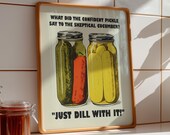 Nostalgic Kitchen Jar Art Print: Fun Mid Mod Decor & Cookbook Wall Art (Digital Download)