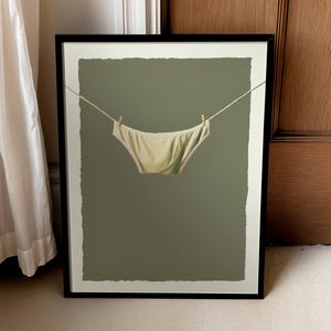 Laundry Room Art Funny Wash Day Decor Minimal Quirky Printable Clothesline Print Digital
