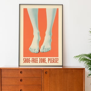 No Shoes Printable No Shoes in House Downloadable Print Entrance Sign ...