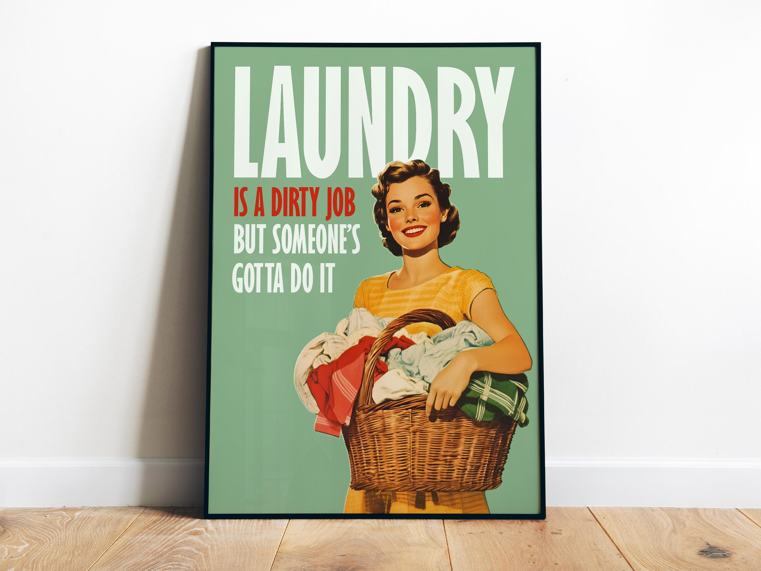 Laundryランドリーボーイのポスター Laundryランドリーボーイのポスター 面白い洗濯ポスター印刷可能な洗濯