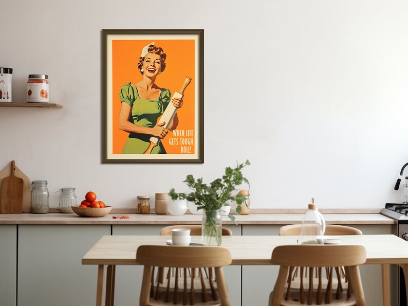 Retro Kitchen Print Funny Kitchen Poster Download Funny Kitchen Art