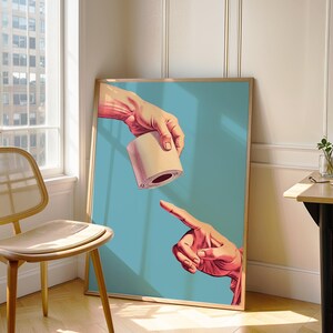 Toilet Paper Print - Funny Bathroom Wall Art Printable Retro Toilet ...