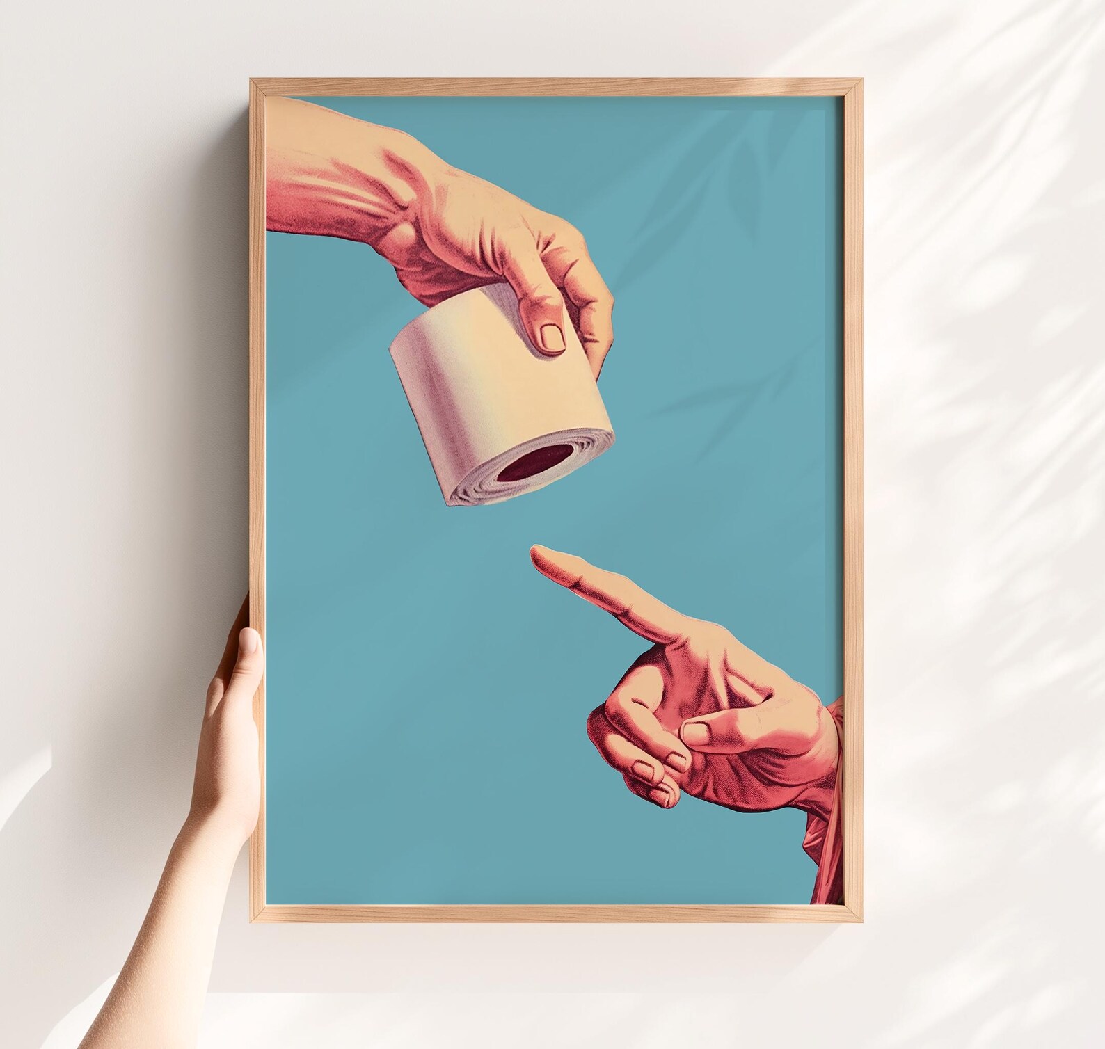 Toilet Paper Print - Funny Bathroom Wall Art Printable Retro Toilet ...