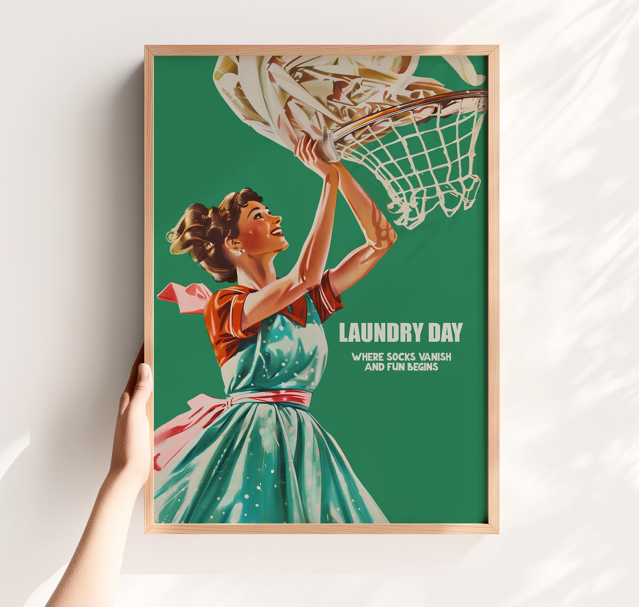 Laundry Day Print Funny Utility Room Art Digital Print Bathroom
