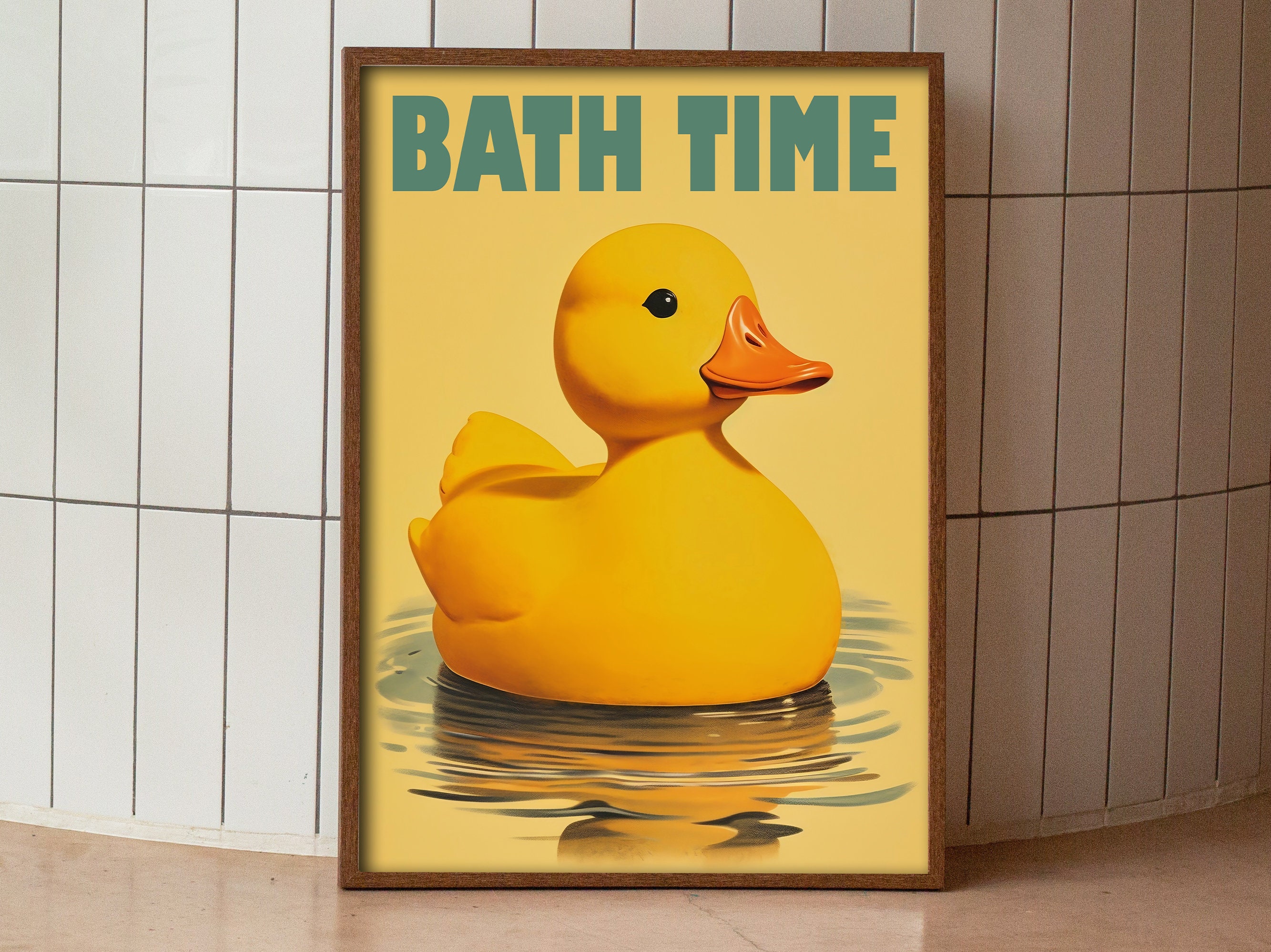 Cute Duck Bathroom Print Yellow Rubber Duck Print Bathroom - Etsy