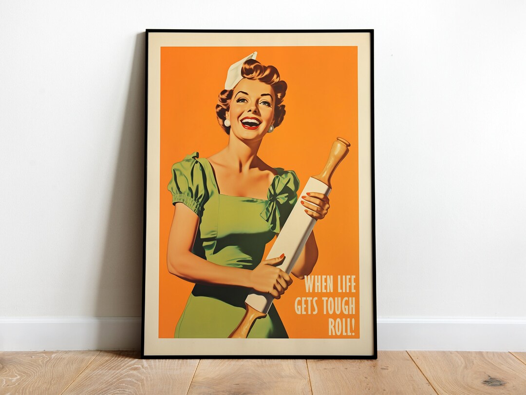 Retro Kitchen Print Funny Kitchen Poster Download Funny Kitchen Art
