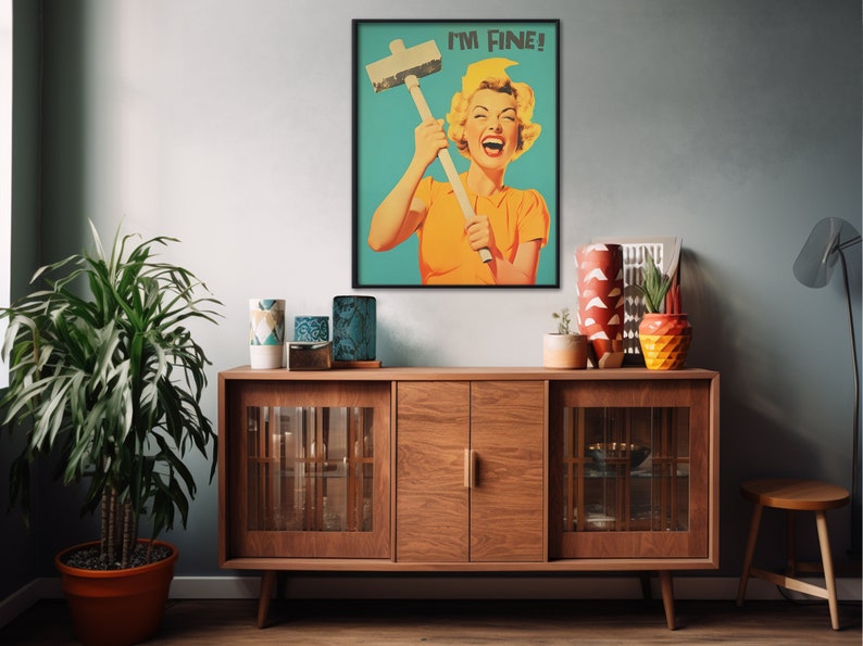Funny Retro Print Maximalist Wall Art 50s 60s Style Funny - Etsy