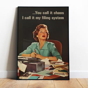 Retro Woman Office Wall Art Printable Trendy Housewife Wall Art Sarcastic Quote Print Funny Work Poster Digital Print Work From Home Art