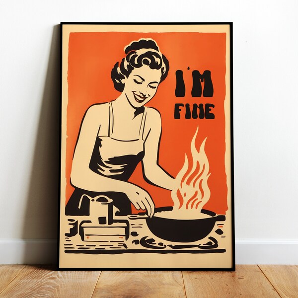 Retro Kitchen Art Etsy