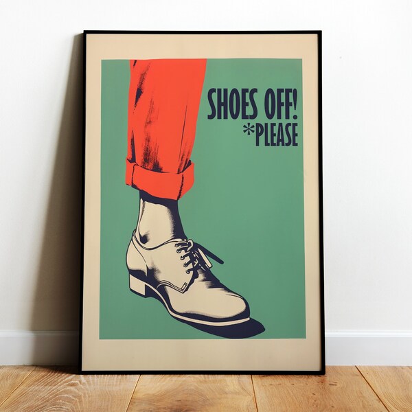 Take Shoes off Sign - Etsy