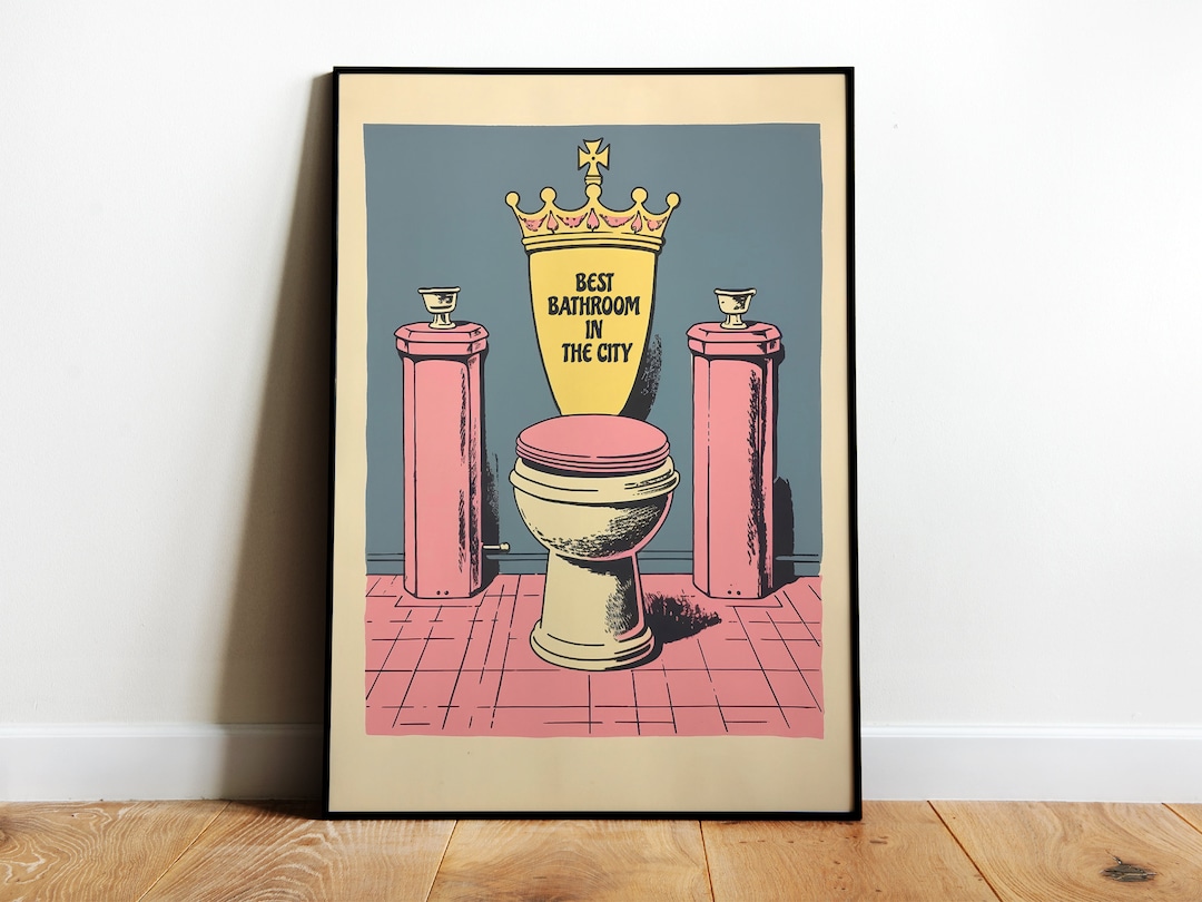Funny Bathroom Print Bathroom Wall Art Best Bathroom in the - Etsy