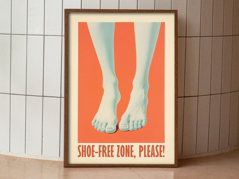 No Shoes Printable No Shoes in House Downloadable Print Entrance Sign ...