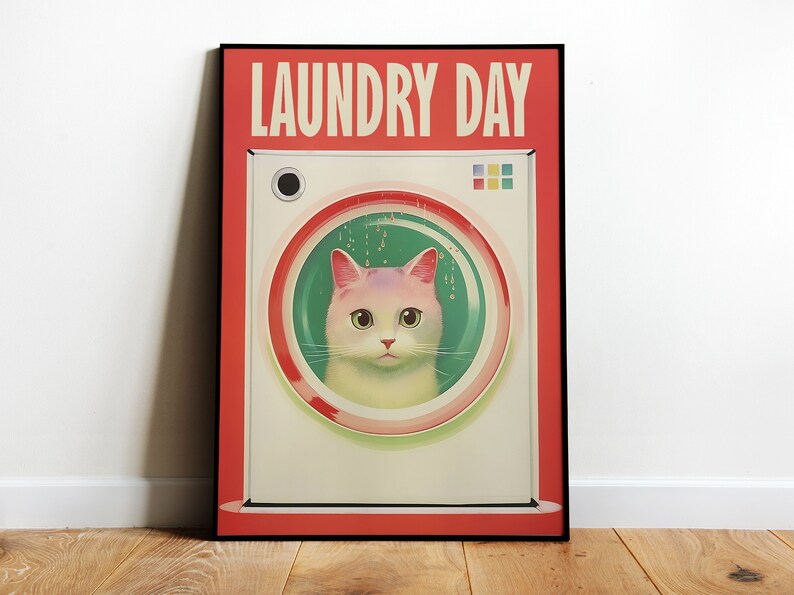 Laundry Room Art Laundry Day Art Print Funny Bathroom Wall Art Funny