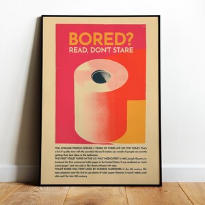 Bathroom Wall Art Retro Toilet Art Prints Funny Bathroom Prints ...