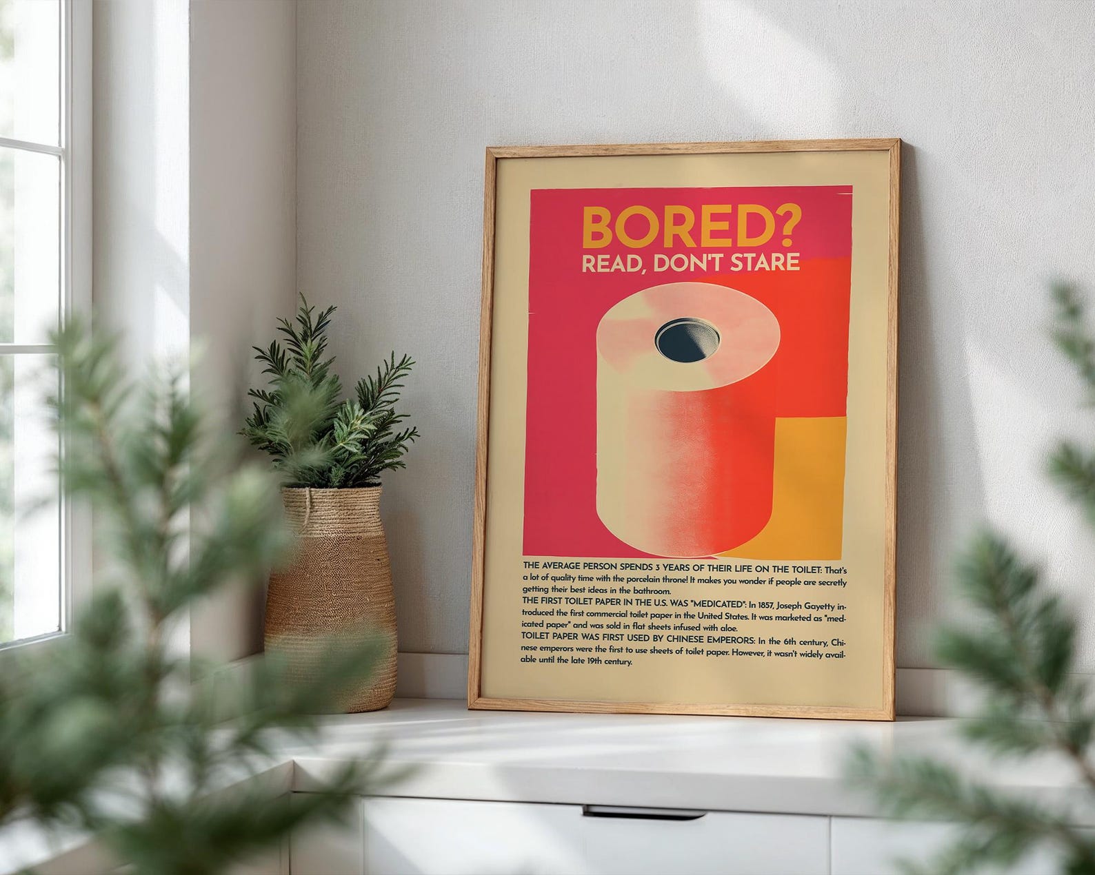 Bathroom Wall Art Retro Toilet Art Prints Digital Funny Bathroom Decor ...