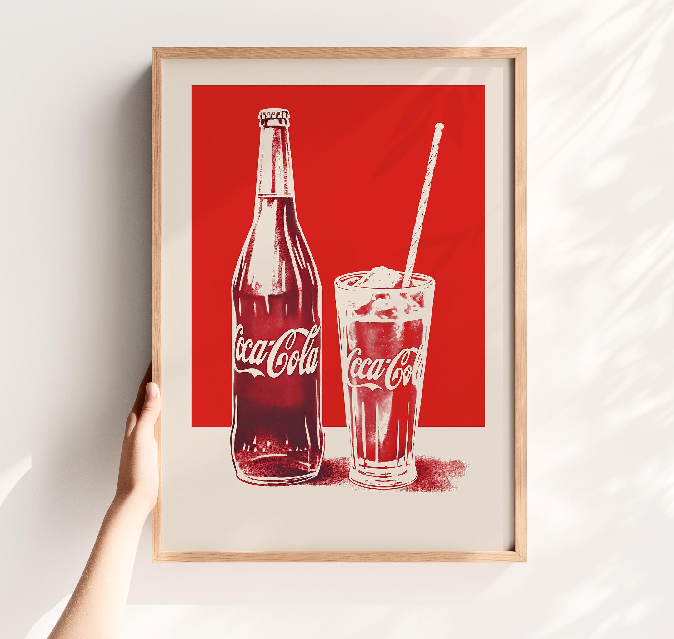 ヴィンテージ コカ・コーラ ポスター レトロ バープリント ミッド