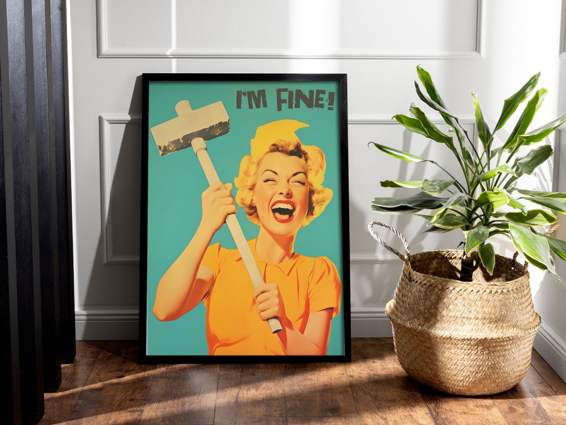 Funny Retro Print Maximalist Wall Art 50s 60s Style Funny - Etsy