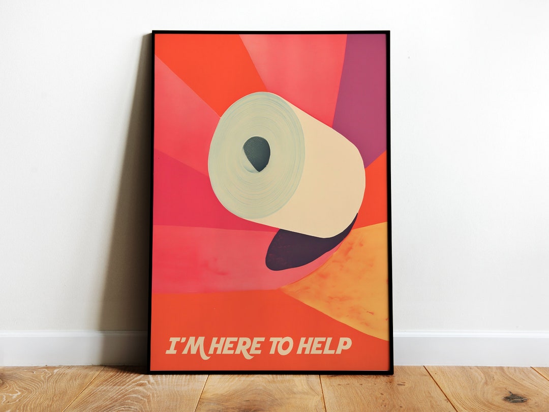 Funny Toilet Poster Funny Bathroom Wall Art Guest WC Pink Printable Art ...