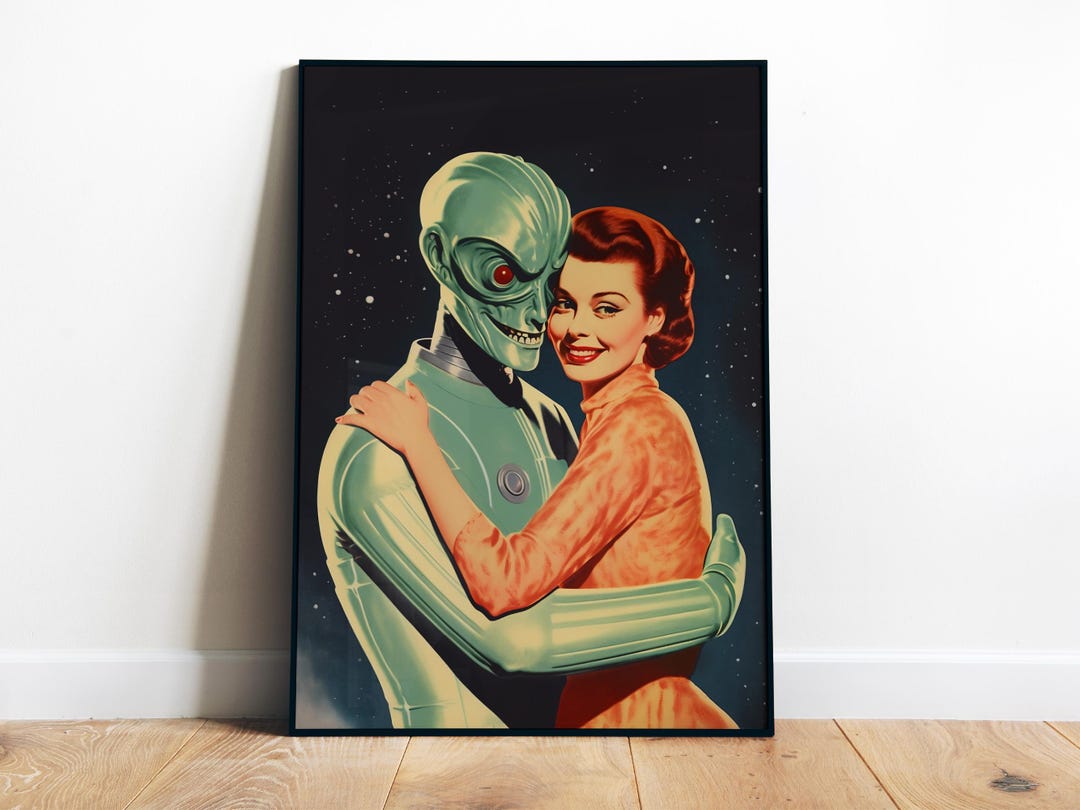 Alien Wall Art Sci Fi Poster Printable Alien Print Weird Alien ...