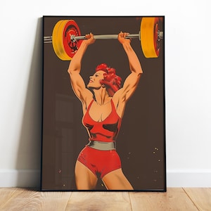 Retro Gym Poster Printable Vintage Gym Wall Art Fitness Poster Weightlifting Art Heavy Lifting Bodybuilding Digital Print Black Gym Poster