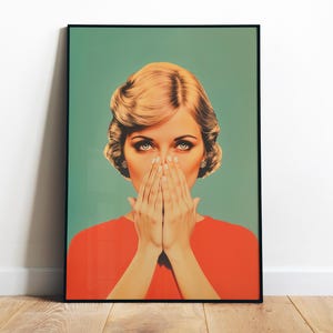 Funny Bathroom Art Print Stinky Bathroom Wall Art Retro Digital Print Funny Toilet Art Maximalist Print Toilet Humour Plugging Nose Bathroom