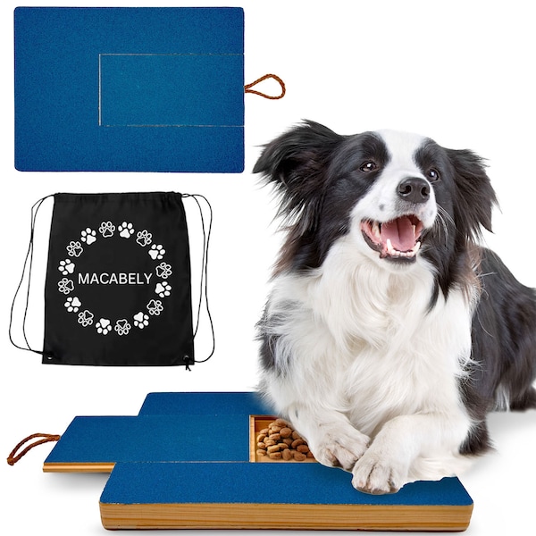 SALE! Dog Scratch Pad for Nails - Scratch Square for dogs Challenging-to-open central lid for intelligent dogs. Extra sandpaper and backpack