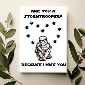 Printable Galactic Trooper Card/Miss you