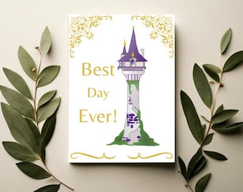 Tangled/Rapunzel Birthday Card