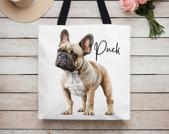 French Bulldog Custom Tote Bag Gift for Pet Owner Gift for Dog Mom Tote Bag Veterinarian Gift Vet Tech Gift Book Tote Bag School Tote