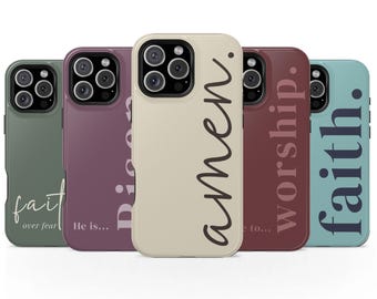 Christian Phone Case – Custom Dual Layer Protective Cover, MagSafe Compatible (12 Designs)