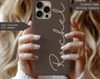 Name Phone Case - Dual Layer Protective Cover - MagSafe or Non-MagSafe Compatible - Personalized Tech Accessory