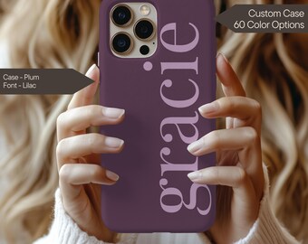 Name Phone Case - Dual Layer Protective Cover - MagSafe or Non-MagSafe Compatible - Personalized Tech Accessory