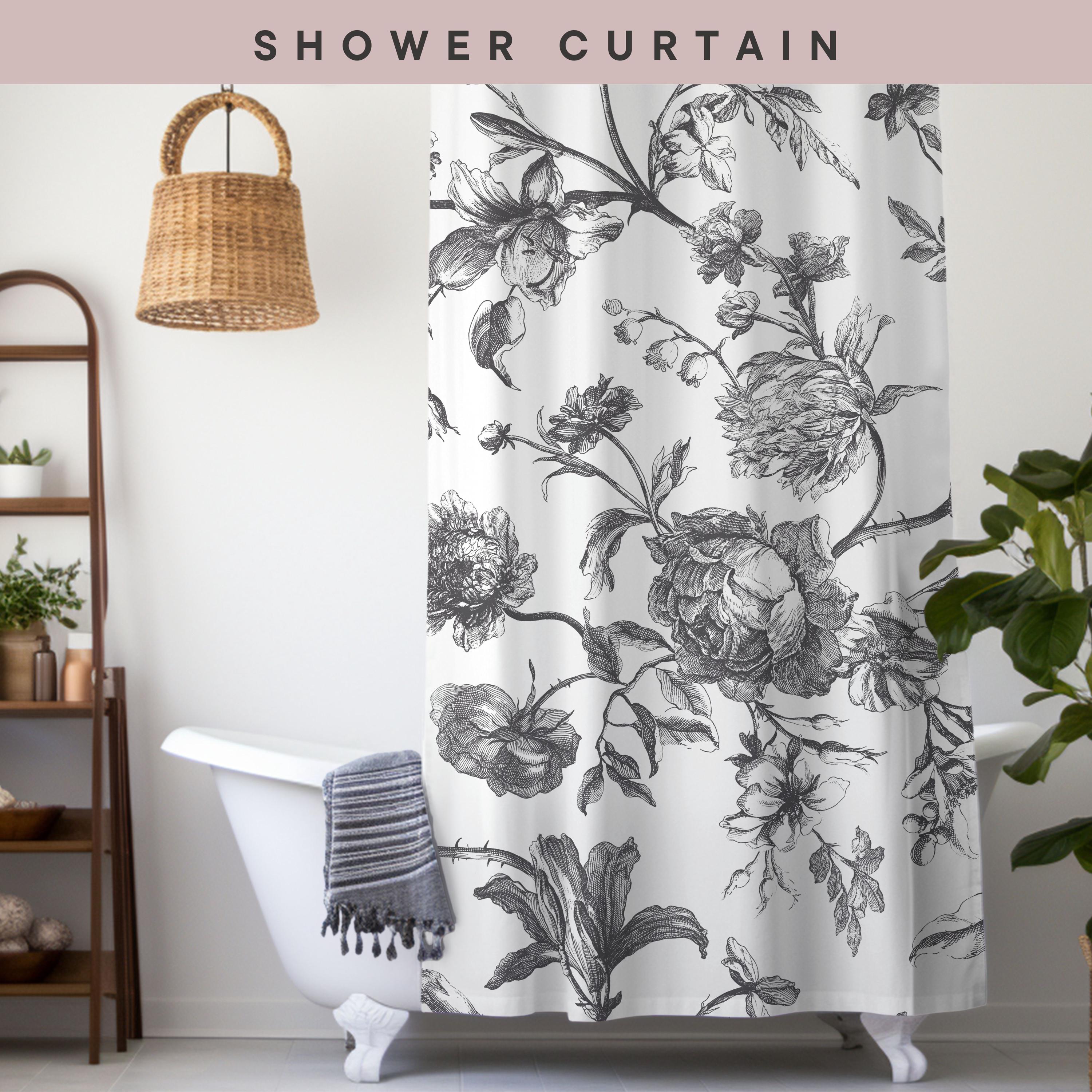 French Fries Pattern Print Bathroom Shower Curtain