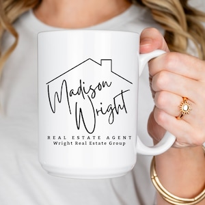 Custom Real Estate Mug for Open House- Closing Gift for Listing Agent- Real Estate Marketing for Buyers Agent- Personalized Real Estate Gift