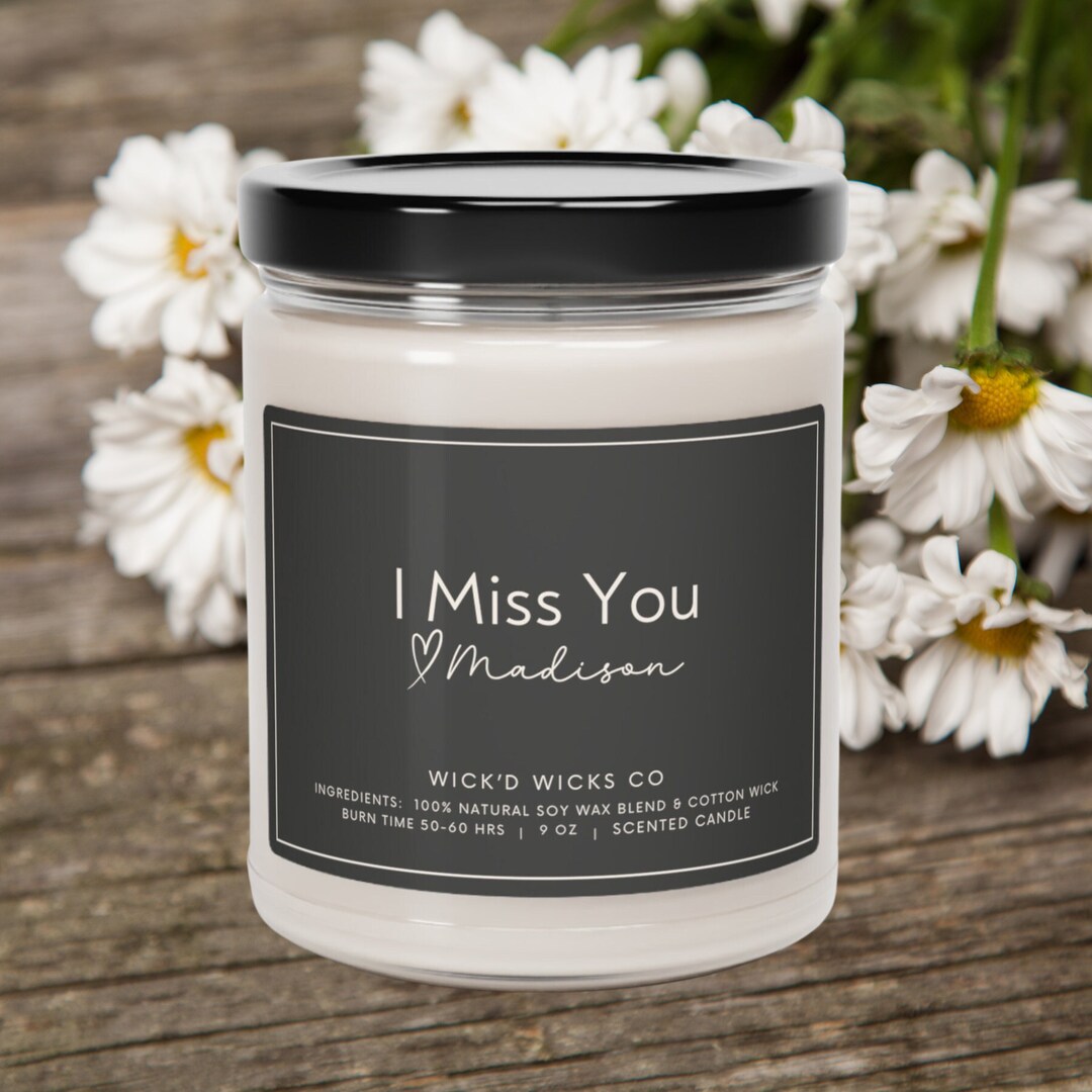 Personalized Candle Miss You Gift Romantic Candle for Boyfriend