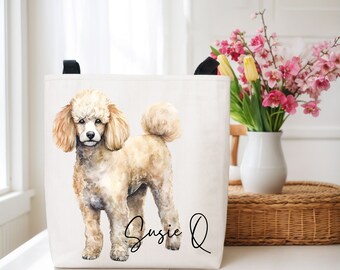 Poodle Custom Tote Bag - Personalized Pet Gifts for Dog Lovers