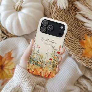 Christian Phone Case Floral MagSafe - Bible Verse Scripture iPhone Tough Case - Galaxy Cover PC1054