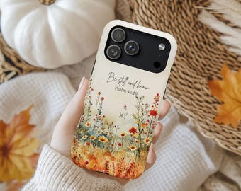 Christian Phone Case Floral MagSafe - Bible Verse Scripture iPhone Tough Case - Galaxy Cover PC1054