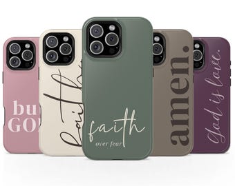 Christian Phone Case Tough - Bible Verse iPhone Cover MagSafe Compatible - Scripture Tech Accessory