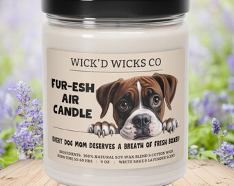 Scented Candle Gift Dog Mom Boxer Dog Funny Candle Gift Pet Owner Gift For Best Friend Candle New Dog Gift Dog Lover Candle Calm Down Candle