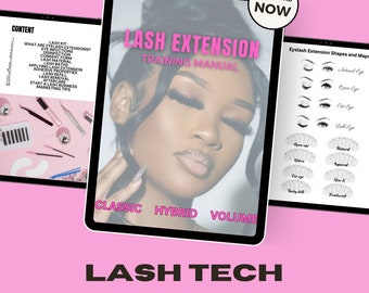 Lash Training Manual | Eyelash Extension Course, Editable Canva Ebook ...
