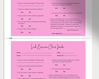 Editable Lash Extension Consent Form Template (Canva)